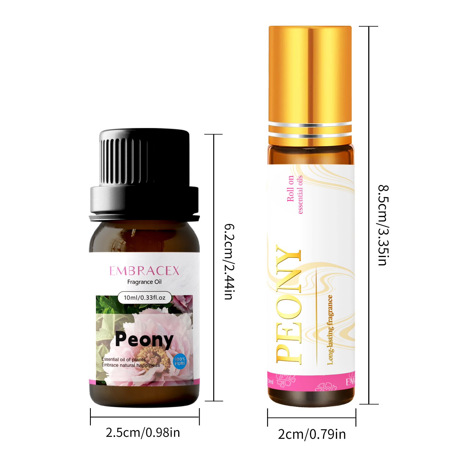 2PC/1PC 10ml Peony Essential O - Sandalwood Perfume Oil ulasan dan harga