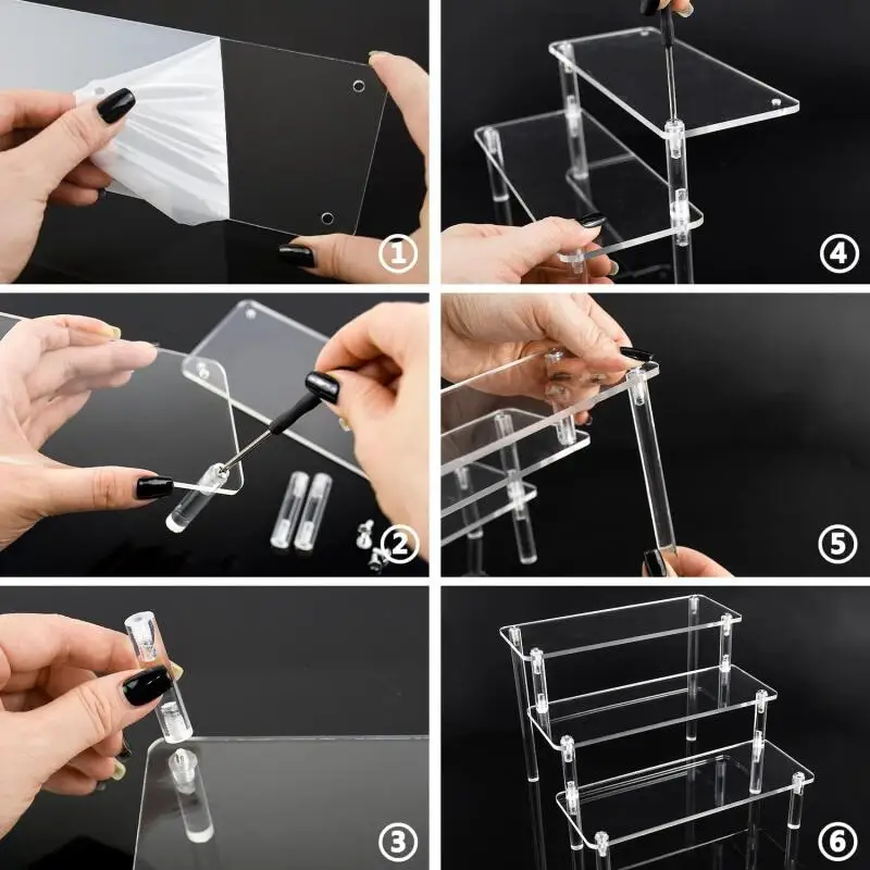 1-4 Layers Acrylic Display Sta - Perfume Fragrance Holder ulasan dan harga