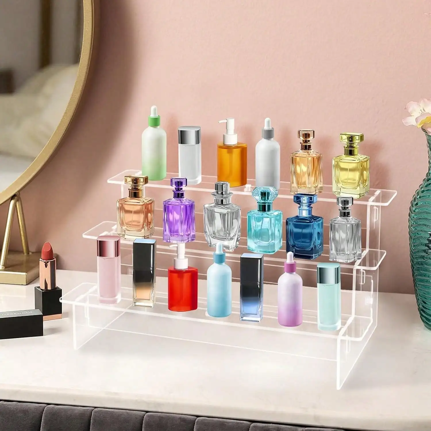Acrylic Display Risers Perfume - Perfume Fragrance Holder ulasan dan harga