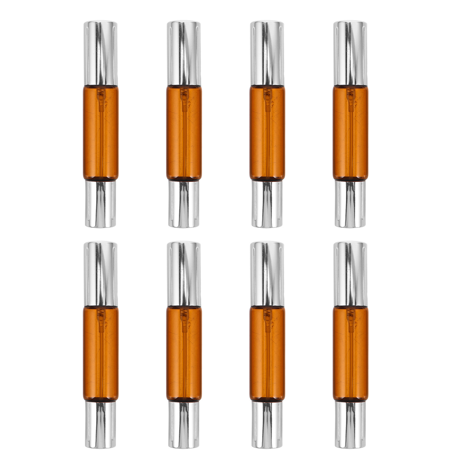 8Pcs Amber Glass Essential Oil - Perfume Travel Set ulasan dan harga