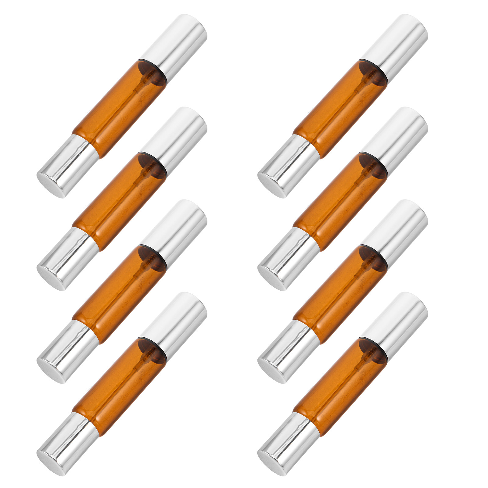 8Pcs Amber Glass Essential Oil - Perfume Travel Set ulasan dan harga