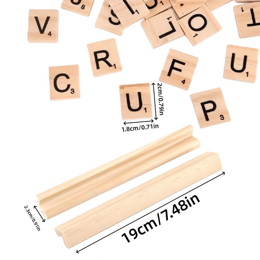 100PCS  Wooden Letter English  - Oud Wood Chip ulasan dan harga