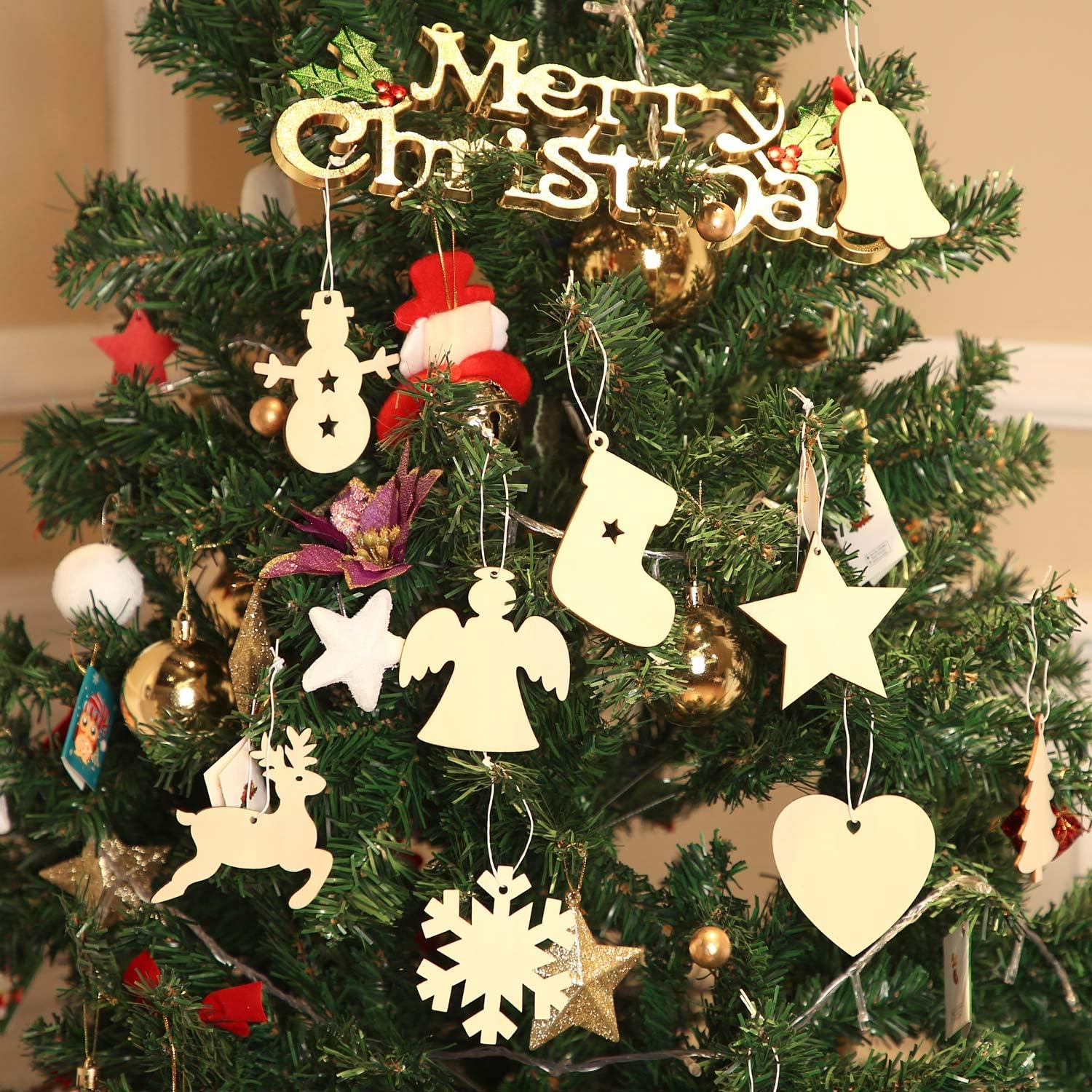 DIY Wooden Christmas Ball Deco - Oud Wood Chip ulasan dan harga