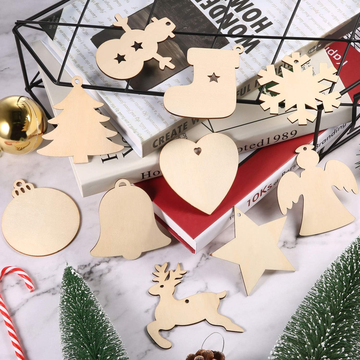 DIY Wooden Christmas Ball Deco - Oud Wood Chip ulasan dan harga