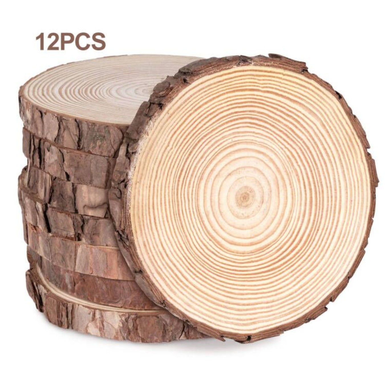 12pcs Wood Slices  Thicken Pin - Oud Wood Chip ulasan dan harga