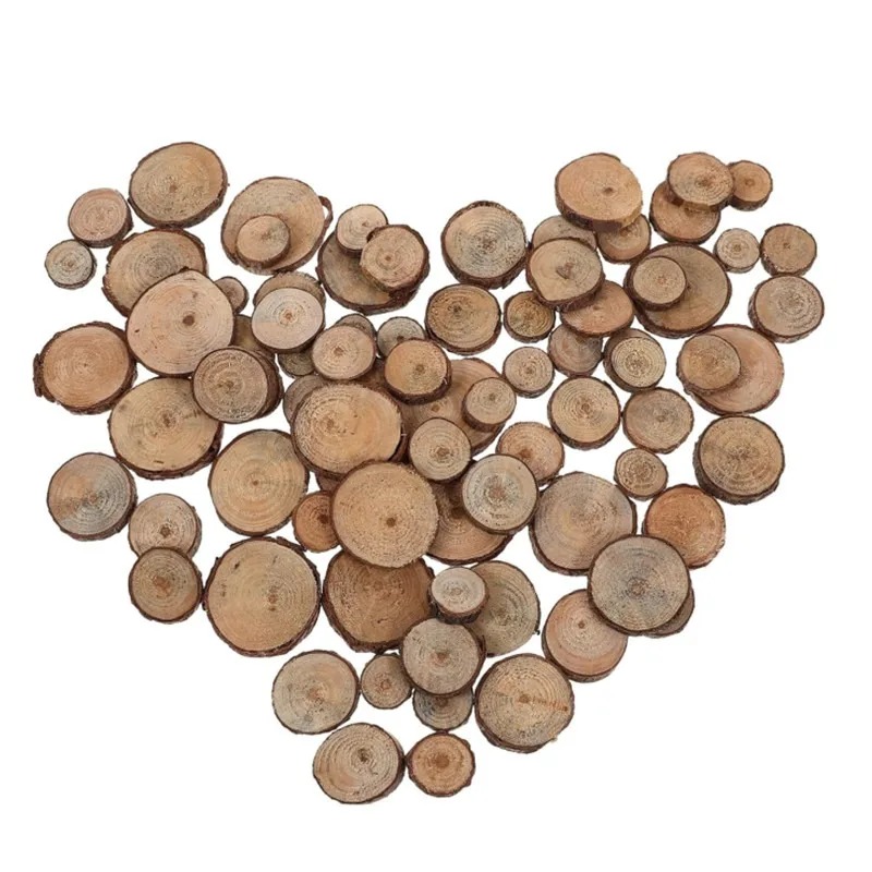 30PCS 1-3CM Unfinished Wood Sl - Oud Wood Chip ulasan dan harga