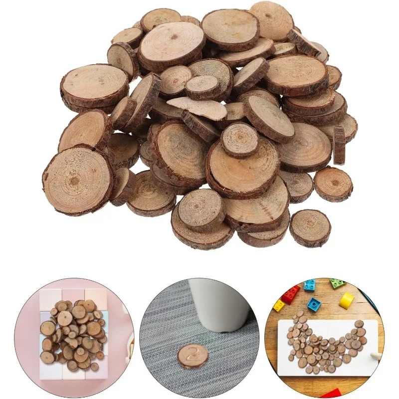 30PCS 1-3CM Unfinished Wood Sl - Oud Wood Chip ulasan dan harga