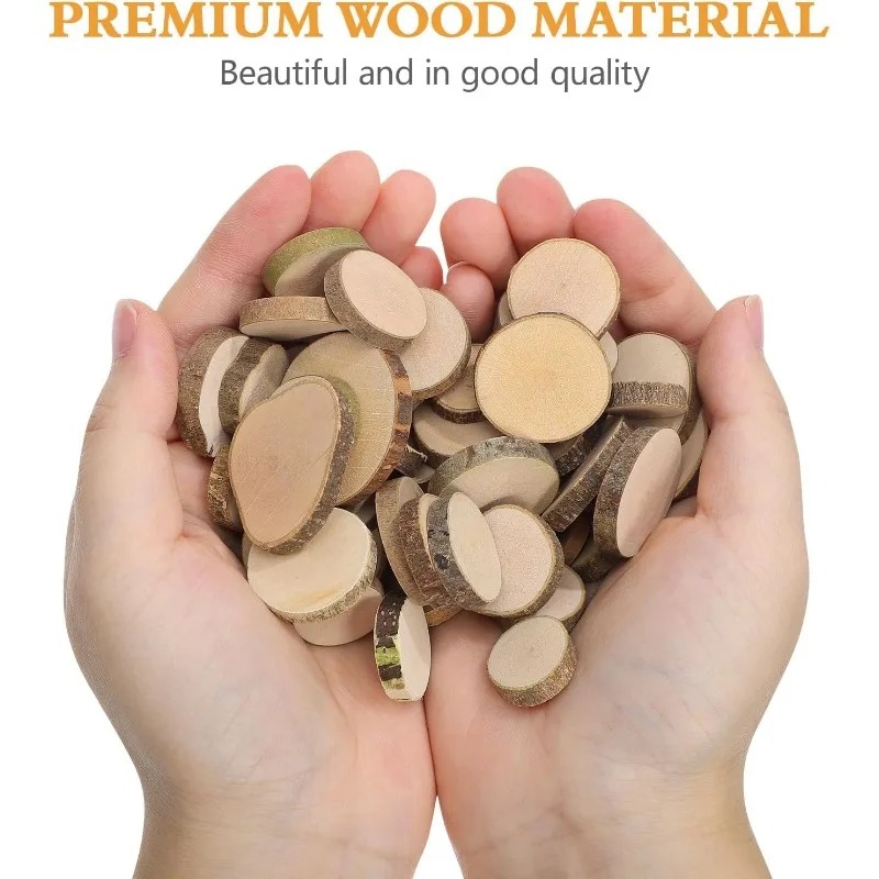 30PCS 1-3CM Unfinished Wood Sl - Oud Wood Chip ulasan dan harga