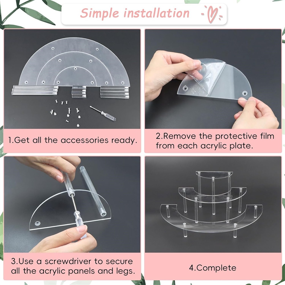1/2pack Acrylic Display Riser  - Perfume Fragrance Holder ulasan dan harga