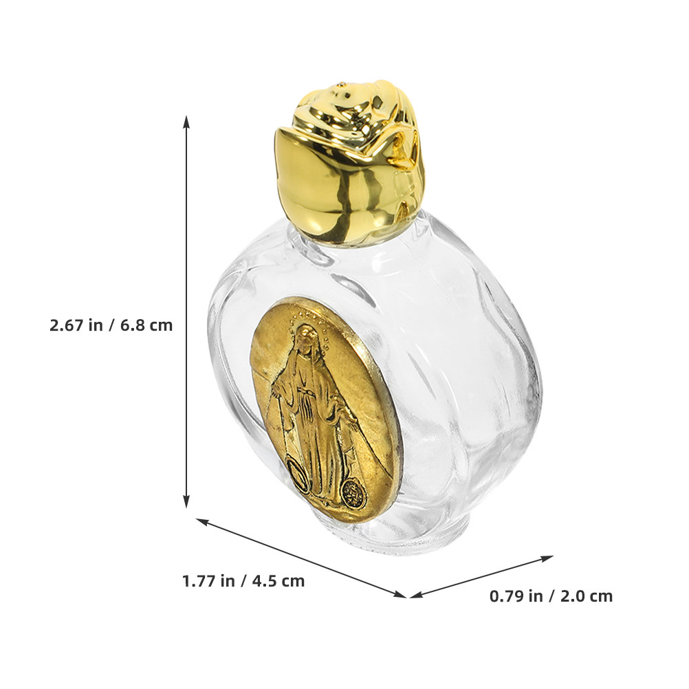 2Pcs Glass Catholic Holy Water - Perfume Travel Set ulasan dan harga