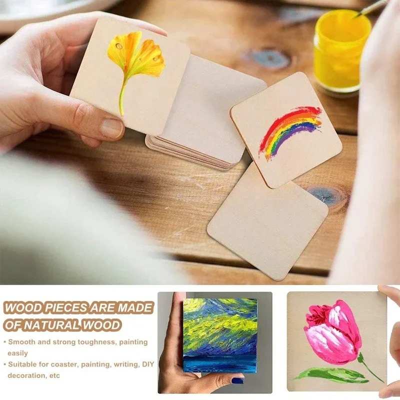 1-10cm Unfinished Blank Wood S - Oud Wood Chip ulasan dan harga