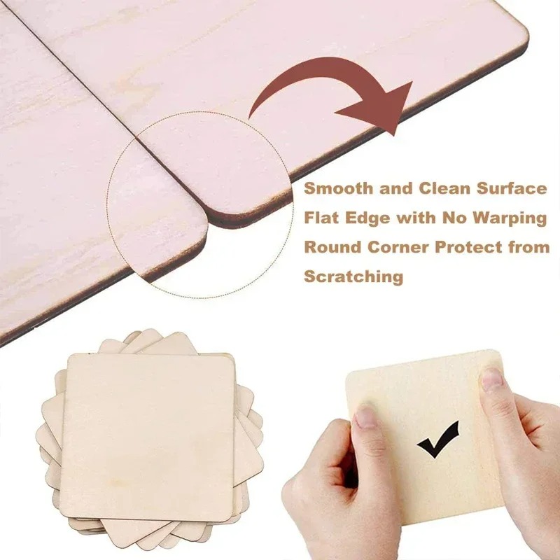 1-10cm Unfinished Blank Wood S - Oud Wood Chip ulasan dan harga