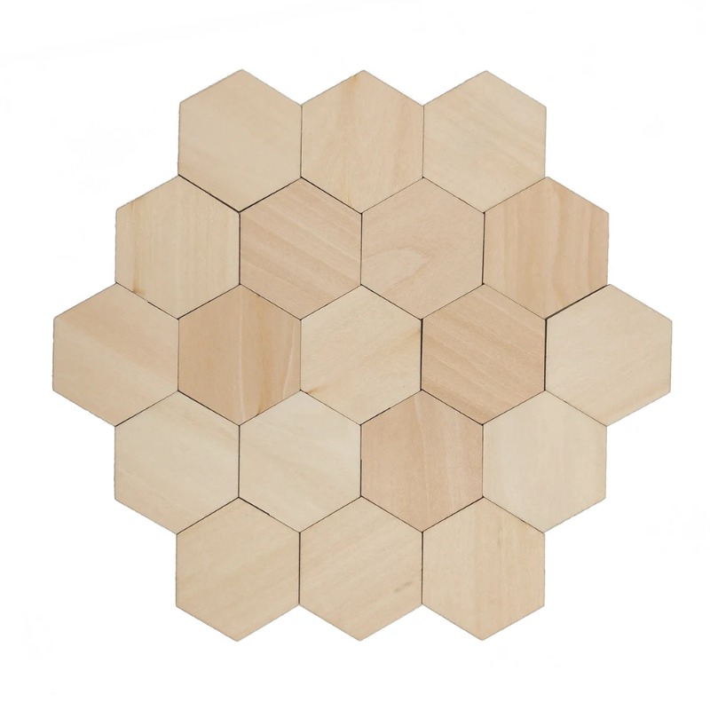 10-120mm Wooden Hexagon Blank  - Oud Wood Chip ulasan dan harga