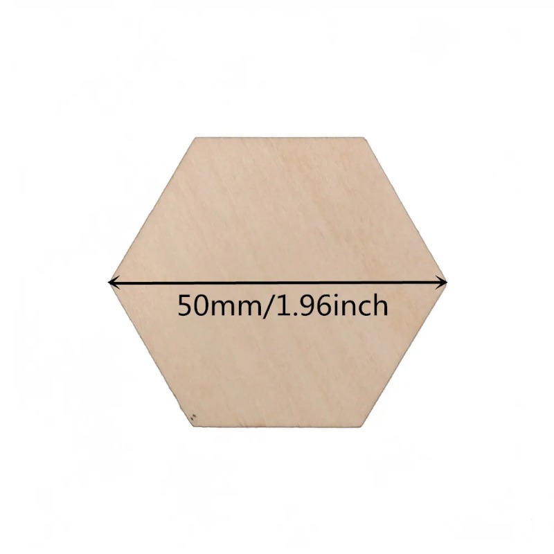 10-120mm Wooden Hexagon Blank  - Oud Wood Chip ulasan dan harga