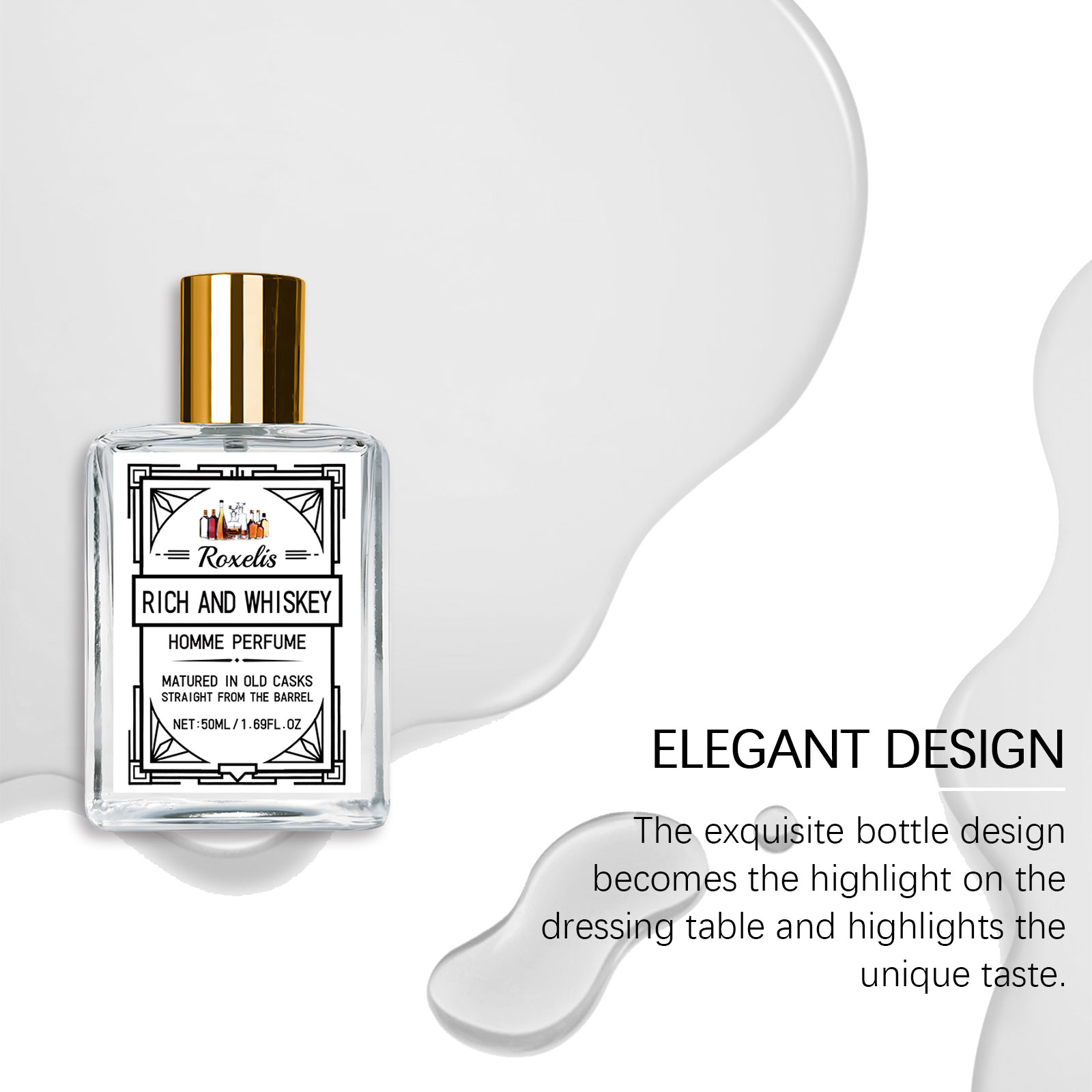 Roxelis 50ml Charm Whisky Men' - Fragrance Perfume Usa ulasan dan harga